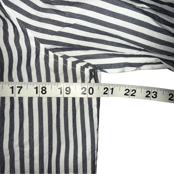 BANANA REPUBLIC Women's Medium Button-Up Shirt Grey / White - Picture 8 of 13